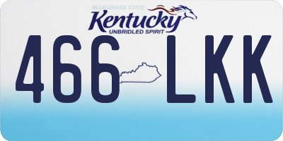 KY license plate 466LKK