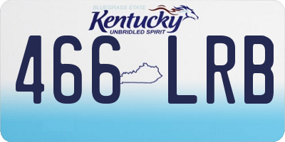KY license plate 466LRB