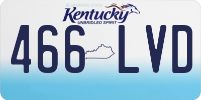 KY license plate 466LVD