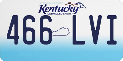 KY license plate 466LVI