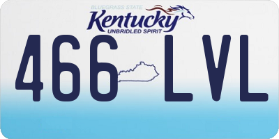 KY license plate 466LVL