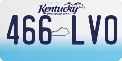 KY license plate 466LVO
