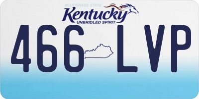 KY license plate 466LVP