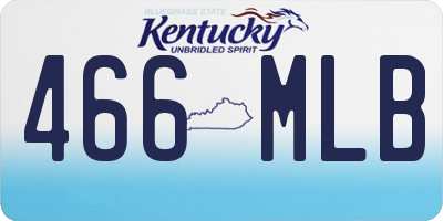 KY license plate 466MLB