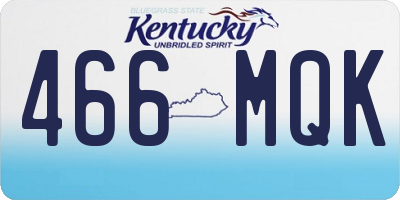 KY license plate 466MQK