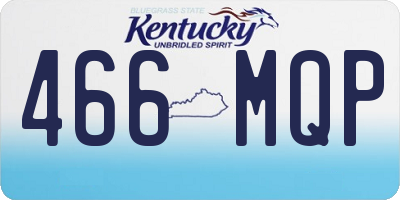 KY license plate 466MQP