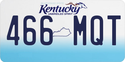 KY license plate 466MQT