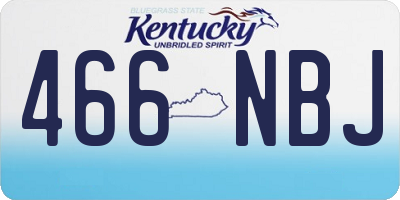 KY license plate 466NBJ