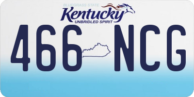 KY license plate 466NCG