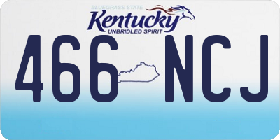 KY license plate 466NCJ