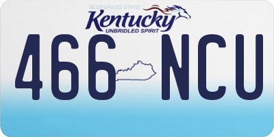 KY license plate 466NCU