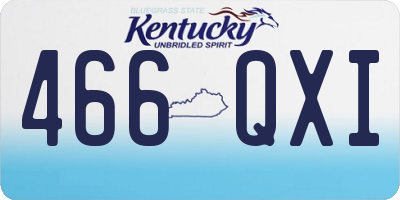KY license plate 466QXI