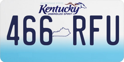 KY license plate 466RFU