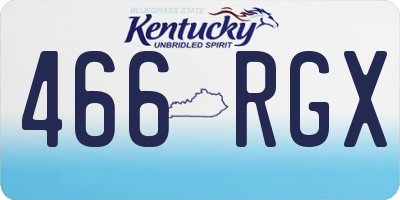 KY license plate 466RGX