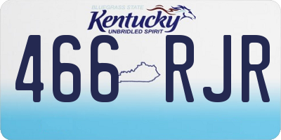KY license plate 466RJR