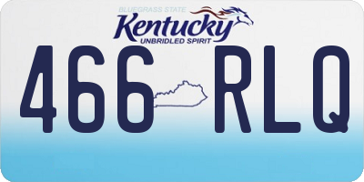 KY license plate 466RLQ