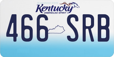 KY license plate 466SRB