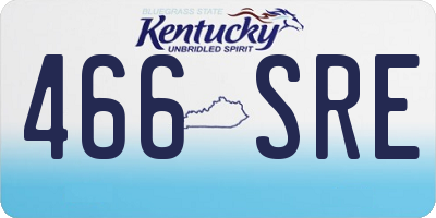 KY license plate 466SRE