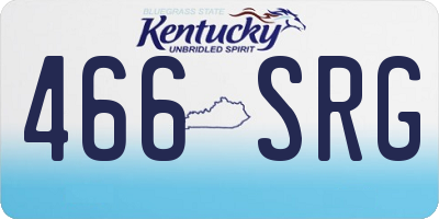 KY license plate 466SRG