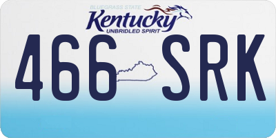 KY license plate 466SRK