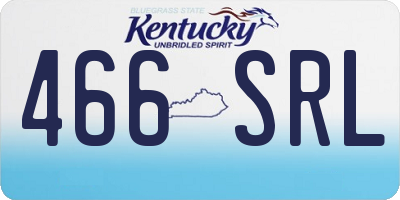 KY license plate 466SRL