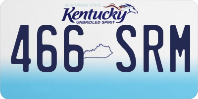 KY license plate 466SRM