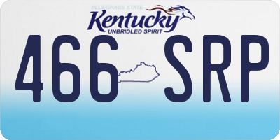 KY license plate 466SRP