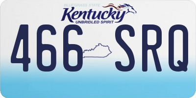KY license plate 466SRQ
