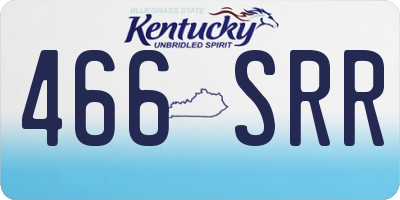 KY license plate 466SRR