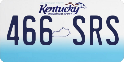 KY license plate 466SRS