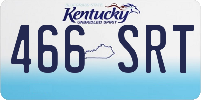 KY license plate 466SRT