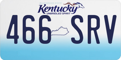 KY license plate 466SRV