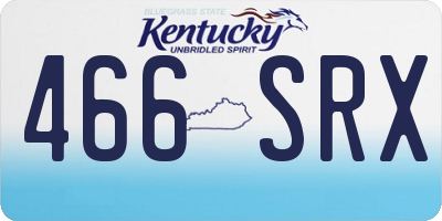 KY license plate 466SRX