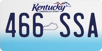 KY license plate 466SSA