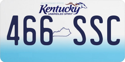 KY license plate 466SSC