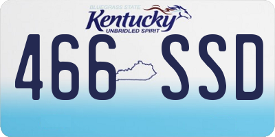 KY license plate 466SSD