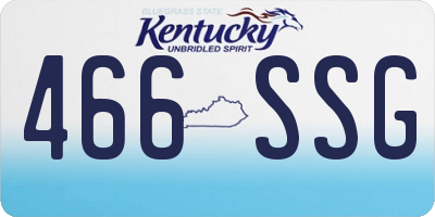 KY license plate 466SSG