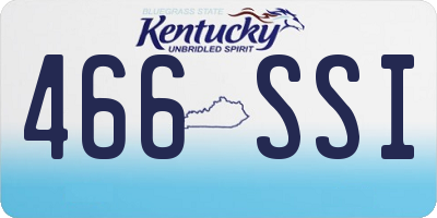 KY license plate 466SSI