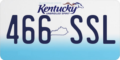 KY license plate 466SSL