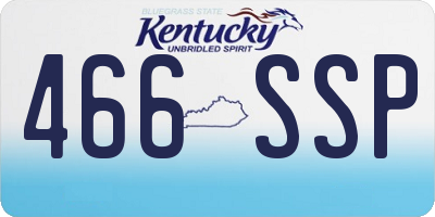 KY license plate 466SSP