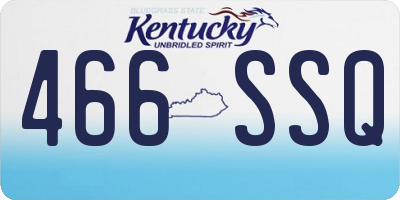 KY license plate 466SSQ