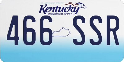 KY license plate 466SSR