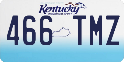 KY license plate 466TMZ