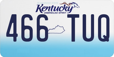 KY license plate 466TUQ
