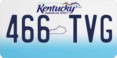 KY license plate 466TVG
