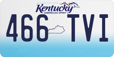 KY license plate 466TVI