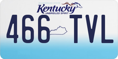 KY license plate 466TVL