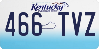 KY license plate 466TVZ