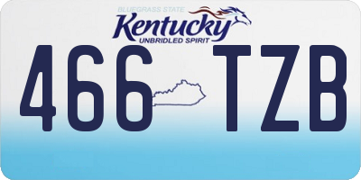 KY license plate 466TZB