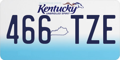 KY license plate 466TZE